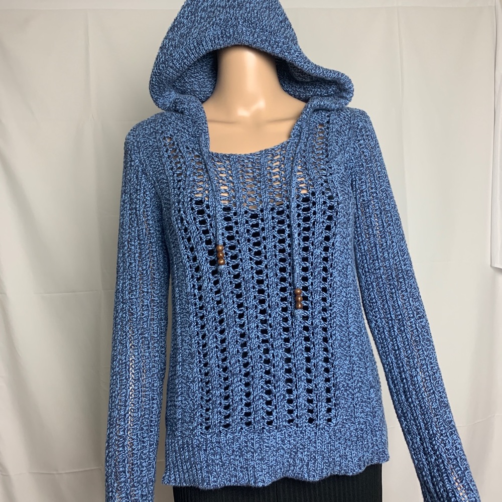 American Eagle Blue Knitted Hoodie